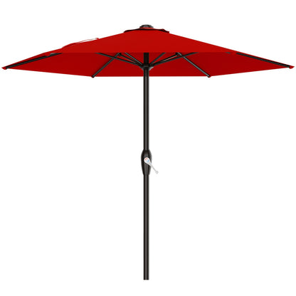 [UV Protection] 7.5' Umbrella Outdoor Patio, Pool Market Umbrella W/ 6 Fiberglass Ribs, Table Umbrella With Crank UV Protection For Porch, Deck, Yard, Garden