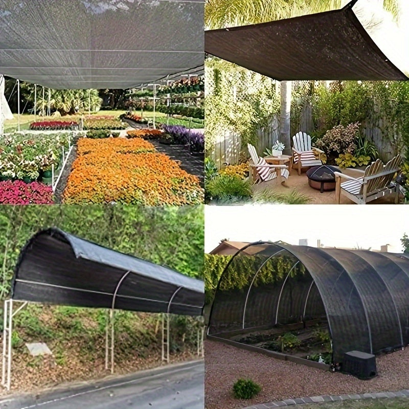 Outdoor Shade Net - Brown/Black, UV Protection, 91-100% Shading Rate, Durable Sun Shade, Ideal for Travel, Picnics, and Pools - Available in Multiple Sizes