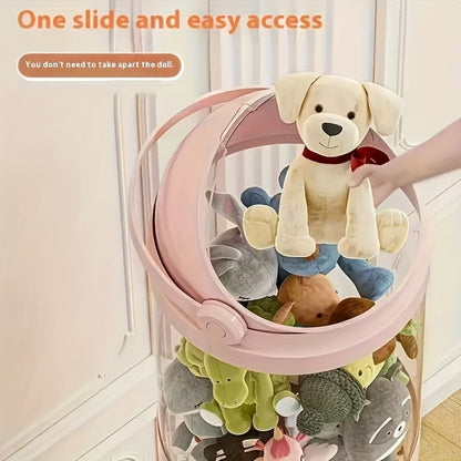 Four-layer Transparent Large-capacity Plastic Storage Bucket, Plush Animal House Design, High-transparency Storage Bucket, Keeps Plush Tidy, Suitable for Dollhouse Bedrooms And Living Room Decor, Perfect Mother's Day Gift