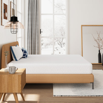 Dyonery 6/8/10 Inch Memory Foam Mattress,Medium Firm Mattress in a Box, Gel Green Tea Mattress, Twin Full Twin XL Queen King