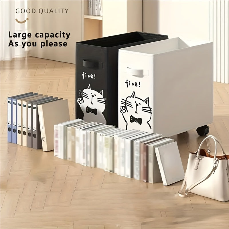 Multi-Functional Under-Desk Rolling Storage Cart with Wheels – Space-Saving Office Organizer, White & Black Options, Includes Removable Storage Frame for Kitchen, Dorm, and Apartment Use, Dorm Room Organizer, Spacesaving Design, Wheeled Base