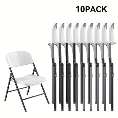 4, 6, 8, 10 PACK Reinforced Steel Folding Chairs, Weight Limit 650 Lbs., Suitable For Indoor And Outdoor Events, Parties, Dinners