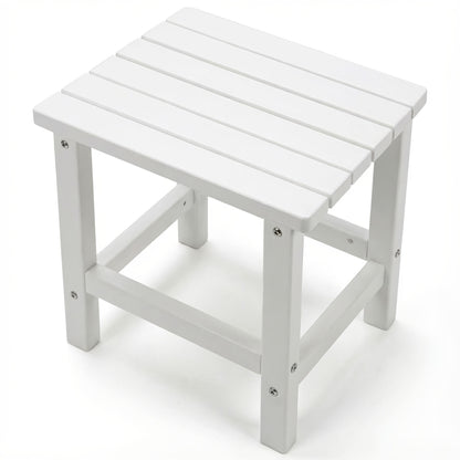 Oversized Poly Lumber Adirondack Side Table | Weatherproof UV-Protected Fade-Resistant Rust-Free Outdoor Patio Accent End Table | Heavy-Duty Compact Low-Maintenance Small Table for Poolside Garden Porch Balcony Backyard Deck Lawn | High Density Poly