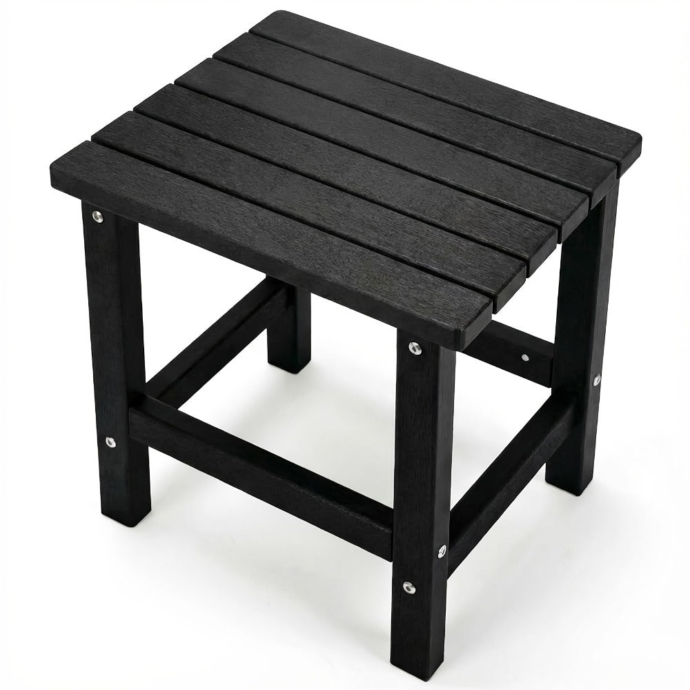 HDPE Poly Lumber Adirondack Side Table Weatherproof Outdoor Patio Accent End Table – UV Resistant Fade-Free Heavy Duty Small Table for Poolside Garden Porch Deck, 5 Colors, Free US Shipping