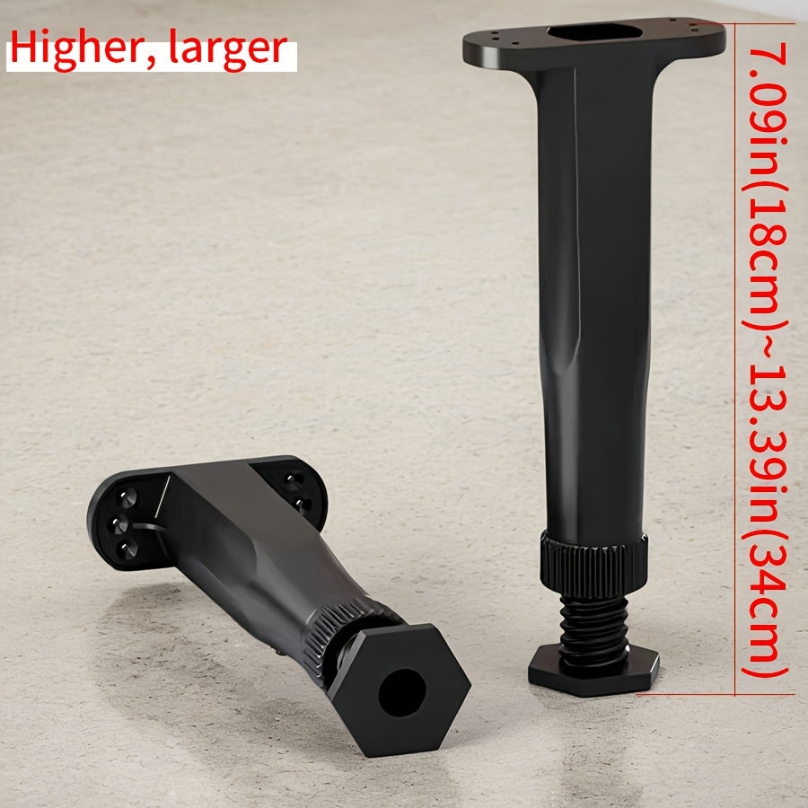 4-Pack Adjustable Bed Frame Support Legs | Hard Plastic Construction, 7.09-13.39 Inch Height Range, Universal Fit for King & Queen Size Beds, Easy Installation, No Electricity Needed, Sturdy Support