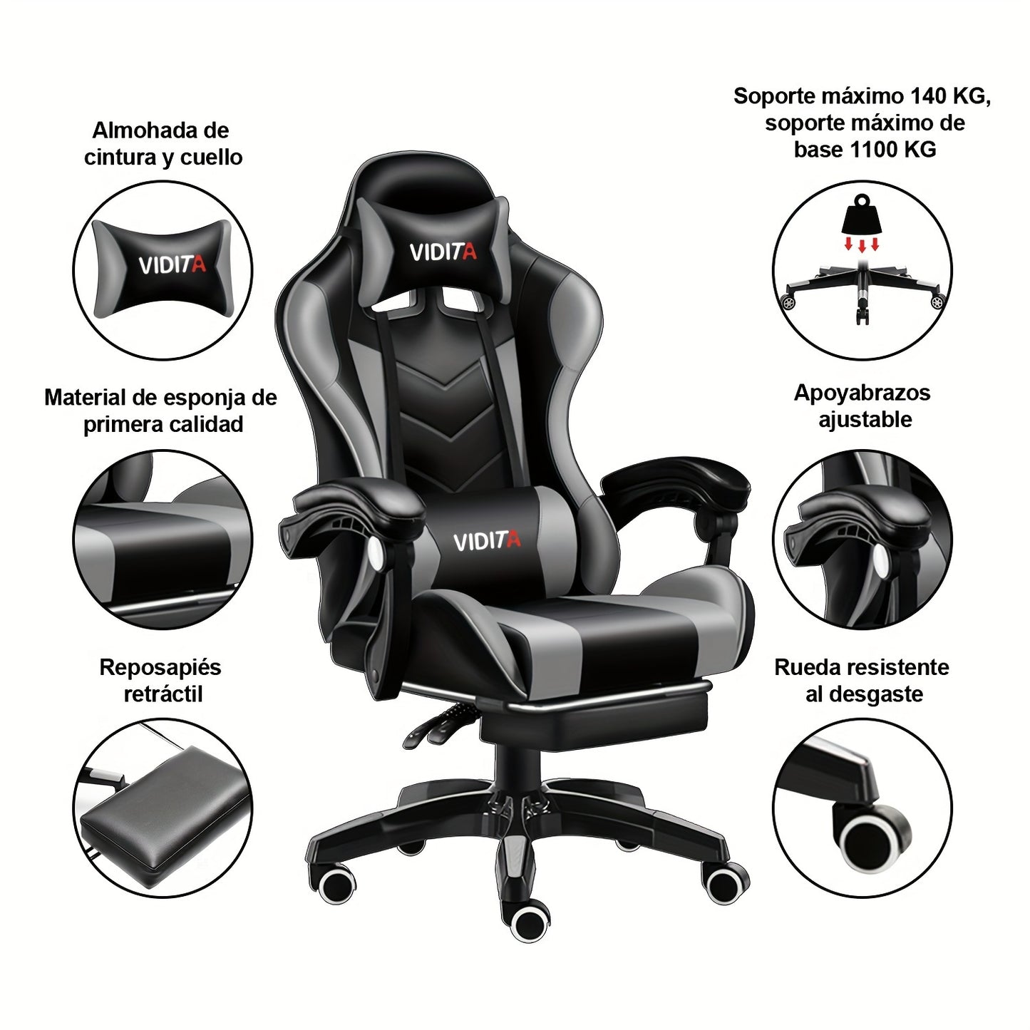 Gaming Chair, Adult Gamer Chair Ergonomic Computer Chair for Teens, Racing Style PC Office Chair with Lumbar Support