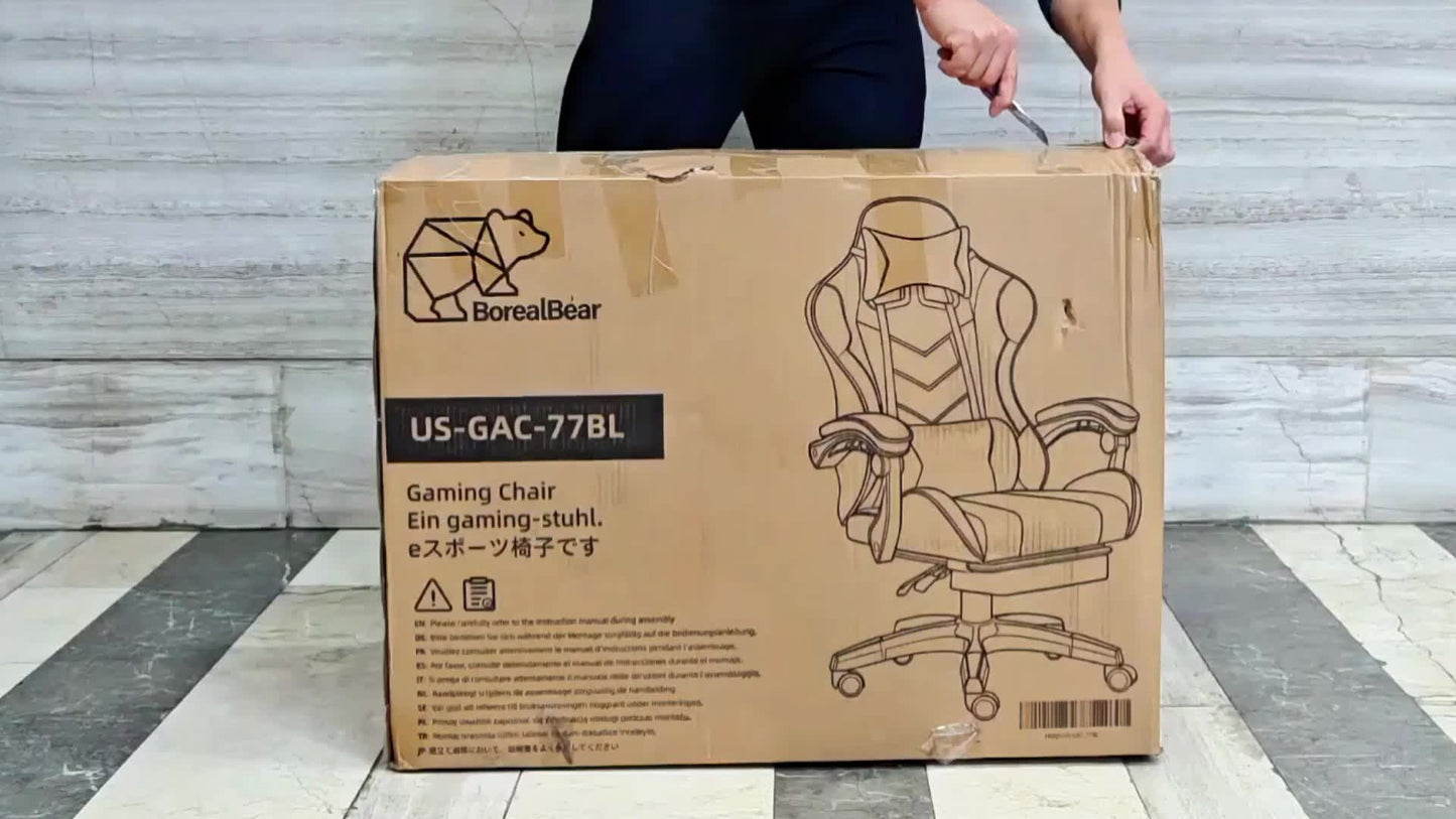 1pc with Footrest/without Footrest Chair, Suitable for Adults And Teenagers, Featuring A Lumbar Support, And Fixed Armrests. An Ergonomic Seat, Home Office Settings, Modern Gaming Chairs, High-quality Padding, Suitable for Home And Office Use