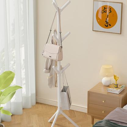 Metal Coat Rack Stand with 9 Hooks, Freestanding Entryway Coat Hanger for Clothes Hats Bags Jackets Umbrellas, Heavy Duty Upgraded Hall Tree Organizer for Bedroom Living Room Home Office