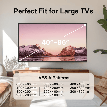 Fits 40-86" TV Mount, Holds 132 Lbs Full Motion TV Wall Mount, Full Motion TV Wall Mount, Pre-Assembled TV Mount, Tool-Free Tilt, Rotate, Extend, Up to VESA 600 X 400Mm, 12"/16"Wood Studs