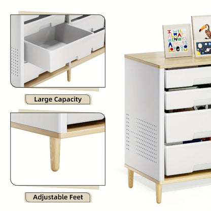 12-Drawer Storage Cabinet with Tabletop Cube Organizer for Home Office Living Room Bedroom Classroom Playroom Craft Room Rainbow White Purple Grey