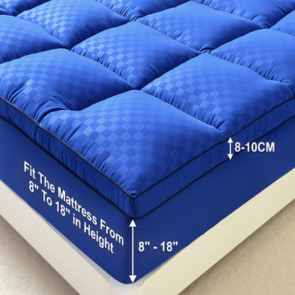[Non-Slip Machine Washable] Fitted Mattress Protector, Non-Slip And Comfortable, Cozy Bedroom Bedding Accessory, Machine Washable. Top Stretches Up To 8-21 Inches, Deep Pocket Cooling Design