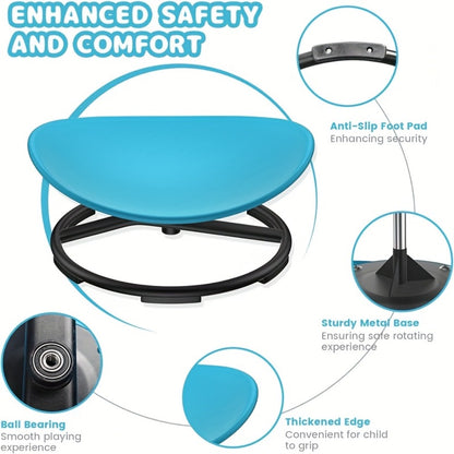 Swivel Chair for Autistic Children, Sensory Chair for Autistic Children 360 Degree Swivel Ergonomically Designed to Train Body Coordination, No Assembly Required, Non-Slip Designed Sensory Swivel Chair for Children, Easter Gift