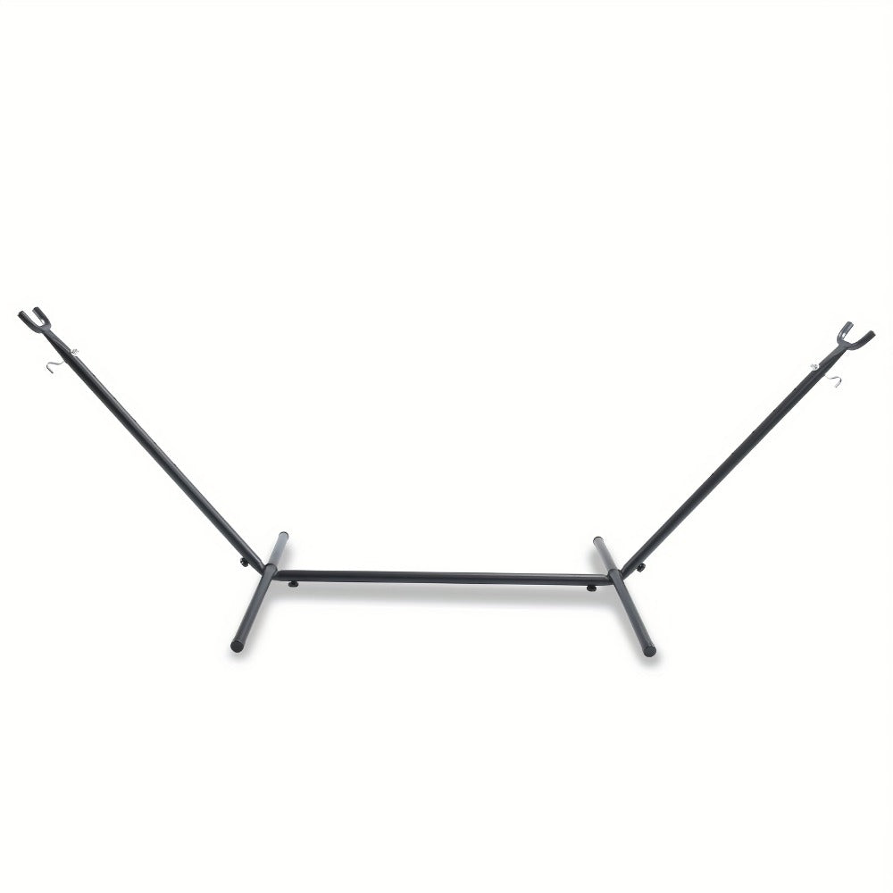Adjustable Hammock Stand 440 LB Capacity – Heavy-Duty Portable Steel Frame with 6-Level Height Adjustment & Anti-Slip Feet for Camping, Garden, Patio, Backyard & Beach (Hammock Not Included)