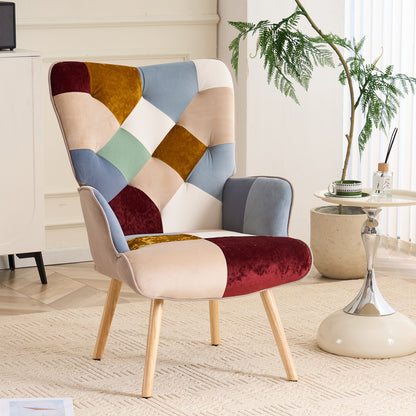 Accent Chair with High Back, Upholstered Lounge Chair for Living Room detail image - detail view 20