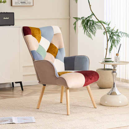 Accent Chair with High Back, Upholstered Lounge Chair for Living Room detail image - detail view 22