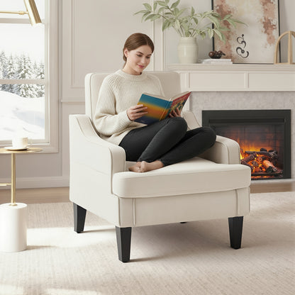 Accent Chair shown in the Beige Color option