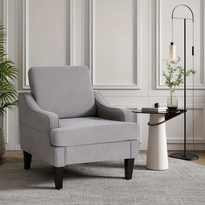 Accent Chair with Solid Wood Construction for Comfortable Everyday Seating in Living Room detail image - detail view 12
