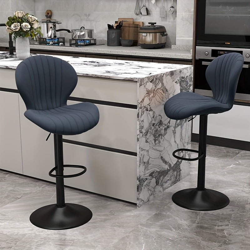 Bar Stools Set Of 1/2/3/4, Modern Swivel Bar Chairs, Barstools Counter Height with High Backrest, Artificial Leather, Easy 3-5 Minute Assembly for Bar, Kitchen, Dining Room.