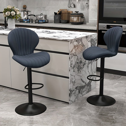 Bar Stools Set Of 1/2/3/4, Modern Swivel Bar Chairs, Barstools Counter Height with High Backrest, Artificial Leather, Easy 3-5 Minute Assembly for Bar, Kitchen, Dining Room.