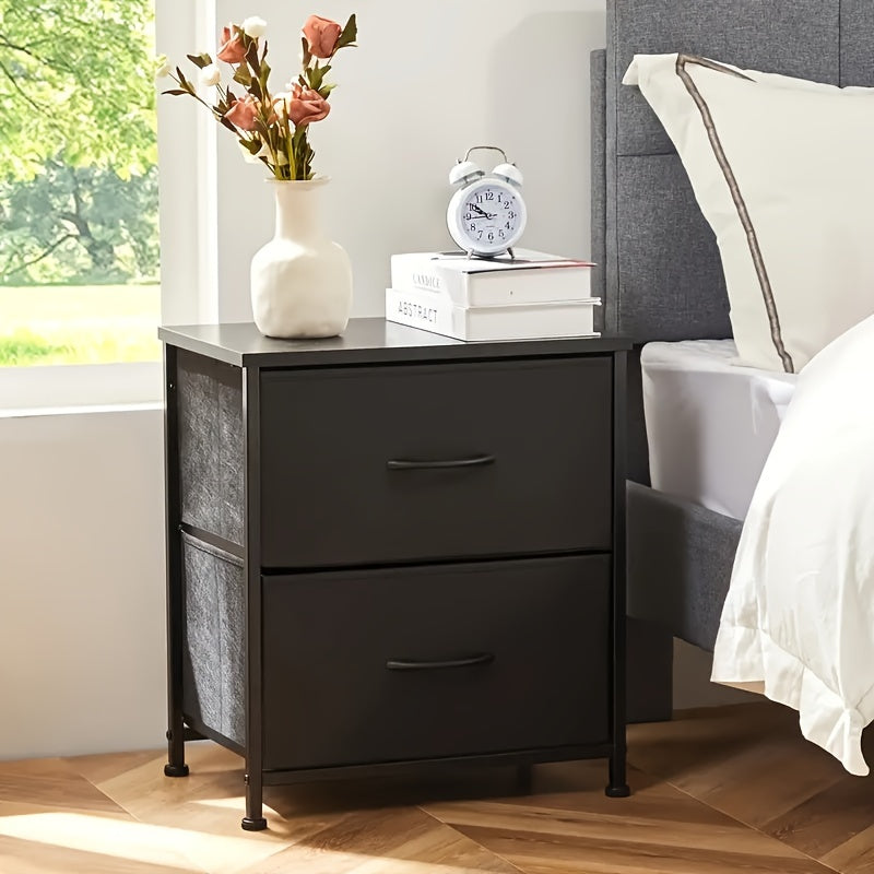 10 Drawer Storage Cabinet And 2-drawer Bedside Table, Single Item And Combination, Sturdy Wooden Top And Metal Frame, Sturdy And Durable, Suitable for Home Storage And Office Storage