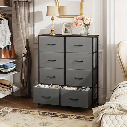 Storage Cabinet, Hallway Storage Cabinet, Storage Cabinet With 8 Fabric Drawers/4 Fabric Drawers/2 Fabric Drawers, Sturdy And Durable Metal Frame, More Suitable For Home Storage, Office And Apartment Storage, Comes With Screwdriver And Wrench