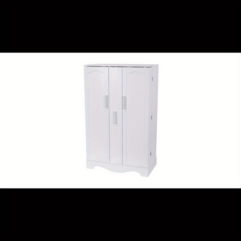 Kitchen Pantry Cabinet 47 Inch with Drawer Adjustable Shelves Buffet Sideboard Cupboard Storage Cabinet for Kitchen Living Room White Black Brown Grey