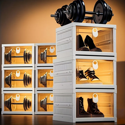 Foldable Shoe Storage Organizer 3, 5 or 6-Tier | Large Capacity Space-Saving Shoe Cabinet for Entryway, Corridor, Bedroom & Living Room | Stackable Multi-Functional Shoe Rack