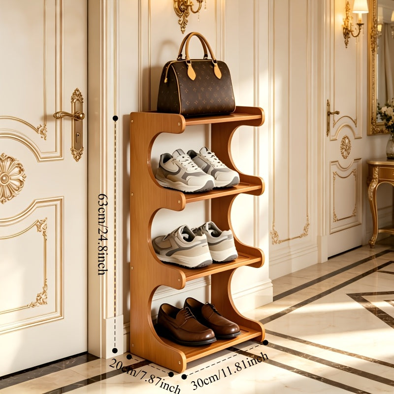 Bamboo Shoe Rack 4-8 Tier Freestanding Shoe Organizer for Entryway Hallway Bedroom Closet – Space-Saving Multi-Layer Shoe Storage Shelf for Home & Dorm