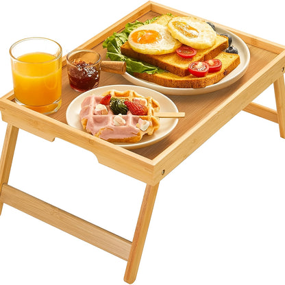 TV Tray Table Set – Adjustable Folding Table with 6 Height Levels & 3 Tilt Angles, 1-Pack or 2-Pack, for Couch, Bed, Dining & Restaurant Use