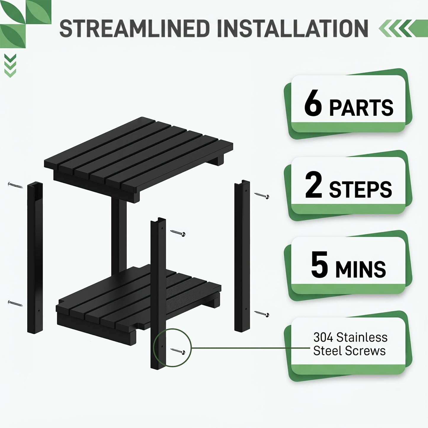 Adirondack Square Side Table, HDPE Outdoor Side Tables, Weather Resistant End Table for Patio, Backyard, Pool, Indoor Companion, Beach, Easy Maintenance