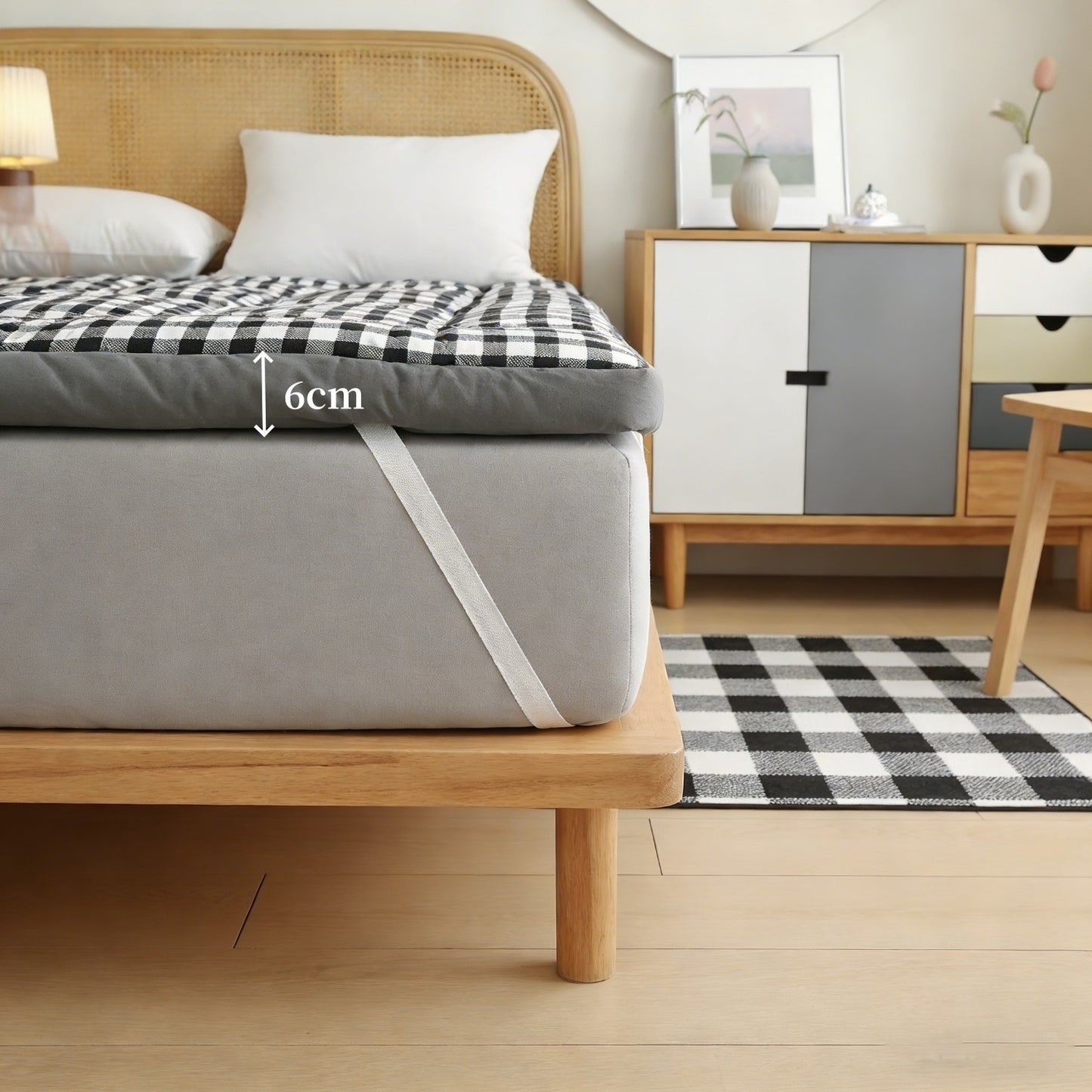 Japanese Plush Roll-Up Mattress Topper - Suitable for Bed, Sofa Bed, Dorm & Home, Machine Washable Soft Mattress Topper, Foldable And Portable Sleeping Pad, for Valentine'S Day And New Year Gifts