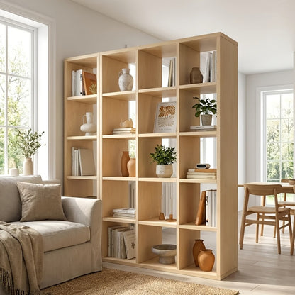 Cube Storage Bookshelf 2 3 4 6 8 9 Cube Open Display Cabinet Thick Frame Floor Standing Bookcase with Anti-Tip Kit for Living Room Bedroom Study, 4 Colors