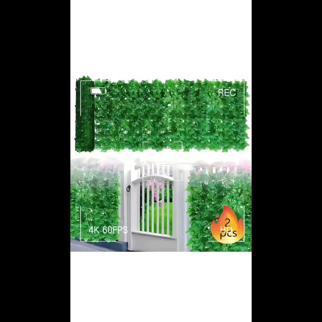 2pcs Expandable Artificial Vine Privacy Fence - Durable Plastic, Connectable Green Wall, for Outdoor Garden, Home, Halloween, Christmas Decor, UV-Resistant, Easy to Install, Expanded: 78.74" × 15.75", Closed: 15.75" × 7.87