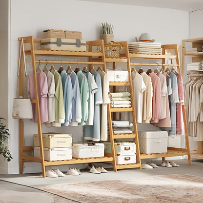 A multi capacity storage rack with brown and brown options, equipped with 5 side storage racks. A hat rack with shelves and bags is suitable for home storage, and a side hat hook is suitable for bedroom and hat room storage Specifications: with bag or wit