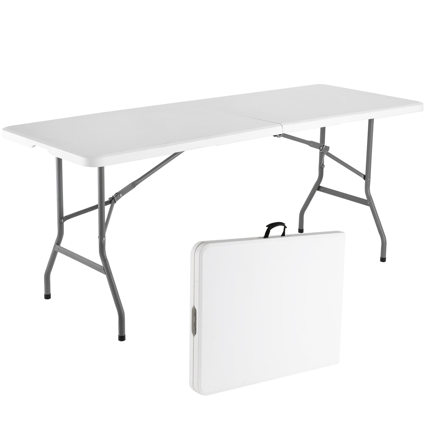 Folding Table, Lightweight Folding Table for Party, Dining, Barbecue, Board Game with Carrying Handle, Folding Locks - Mesas Para Fiestas