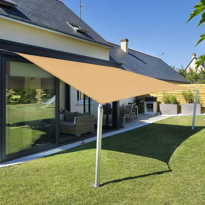 Waterproof Sun Shade Sail | UV Block Sunshade for Pool, Backyard, Yard Deck, Patio, Garden | 160-170gsm Polyester Fabric, 91- Shading Rate, Blackout Capability