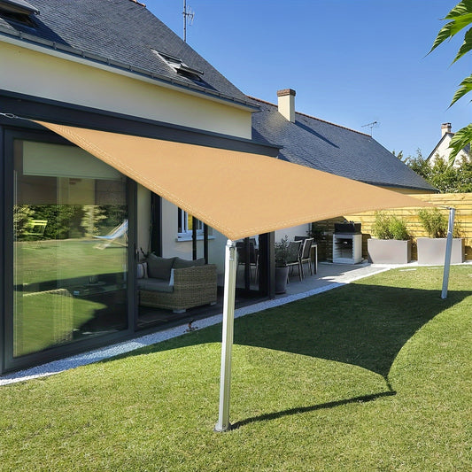 Waterproof Sun Shade Sail | UV Block Sunshade for Pool, Backyard, Yard Deck, Patio, Garden | 160-170gsm Polyester Fabric, 91- Shading Rate, Blackout Capability