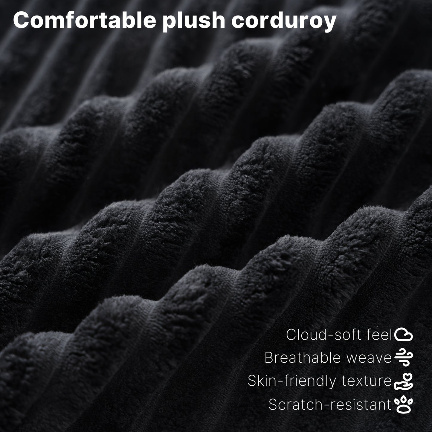 Corduroy Ottoman, Christmas Gifts Decorations Plush Chair Bean Bag Couch, Upholstered Cloud Ottoman for Boneless Couch In A Box, Modular Sectional Couches for Game & Recreation Room Furniture, Compressed Memory Foam, No Assembly Required