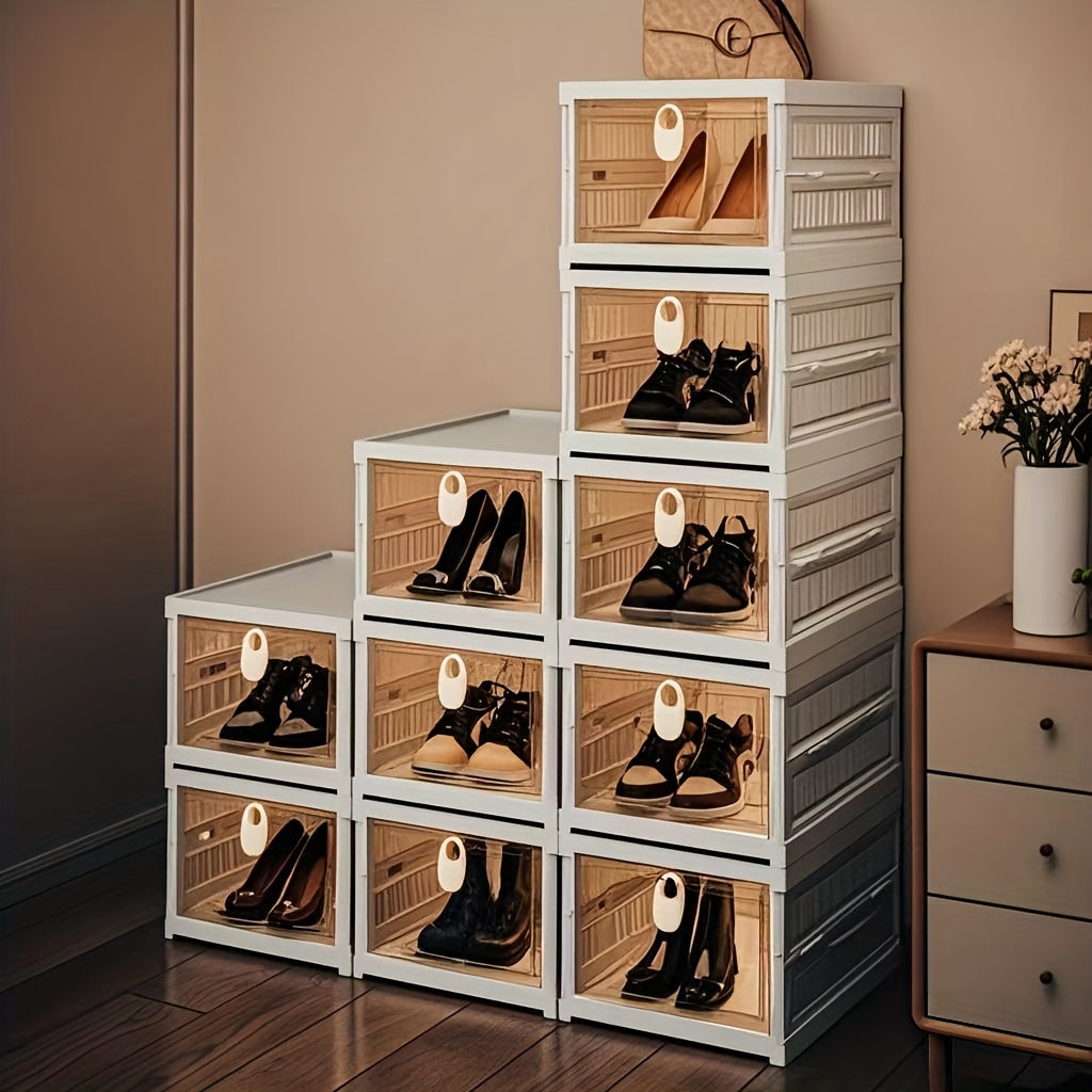 Multi-Functional Foldable Storage Cabinet Shoe Storage Organizer, With 6-Tier/5-Tier Large Capacity, Space-Saving, Suitable For Entrance, Corridor, Bedroom And Living Room