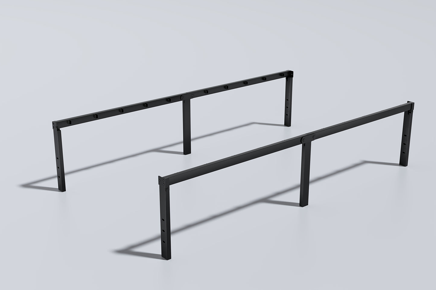 Heavy-Duty Metal Bed Frame with Under-Bed Storage - Sturdy Mattress Foundation, -Free/ Easy Assembly (for all parts assembled), No Box Spring Needed, 12/14/16/18 Inch Bed Frame, Black, Low-Maintenance Bed Base for Small Spaces & Large