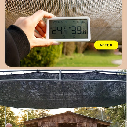 Outdoor Shade Net - Brown/Black, UV Protection, 91-100% Shading Rate, Durable Sun Shade, Ideal for Travel, Picnics, and Pools - Available in Multiple Sizes