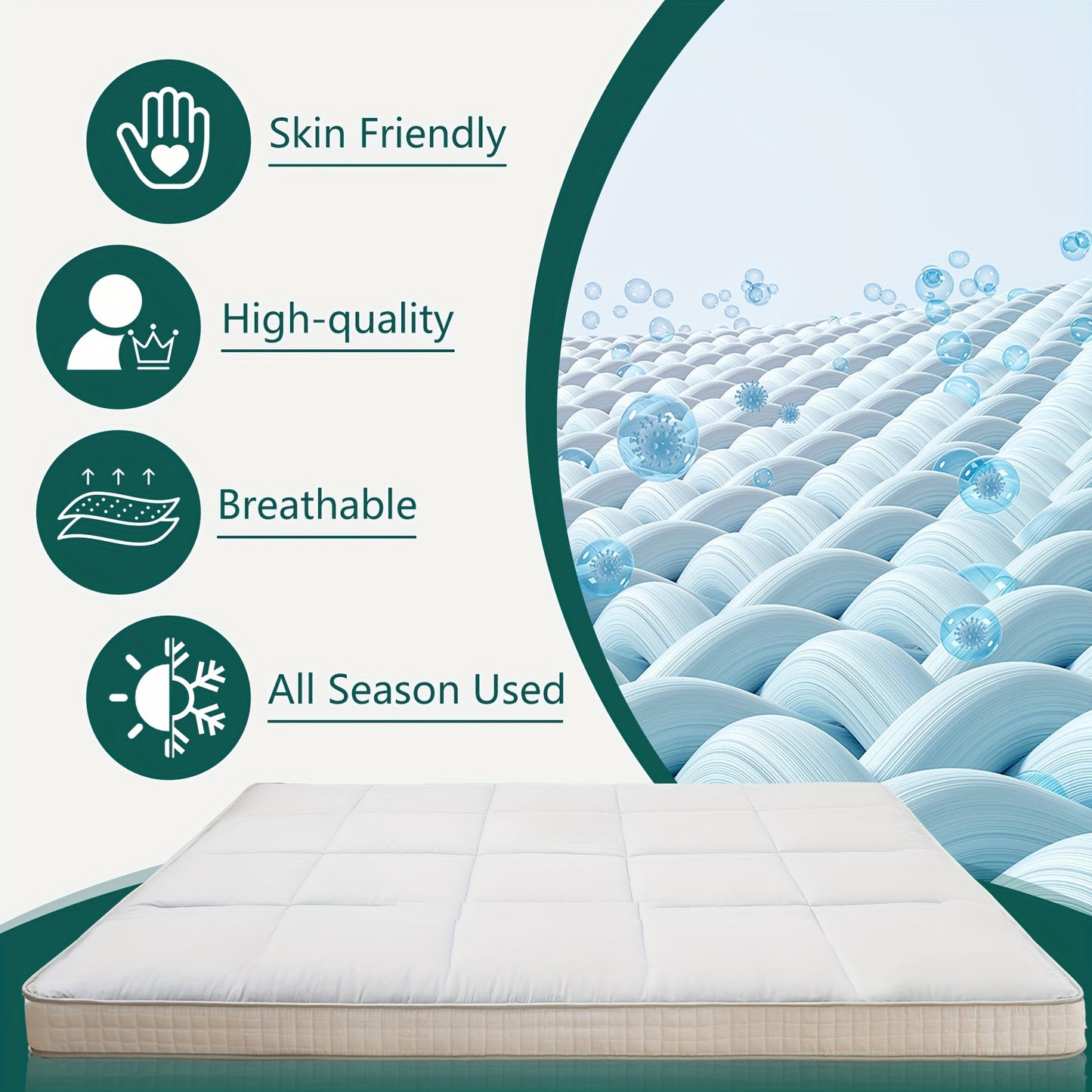 [Foldable & Portable] LILYPELLE Memory Foam Twin Mattress, Foldable & Portable Floor Mattress, Washable Sleeping Mat for Home, Camping, Travel & Guest Bed