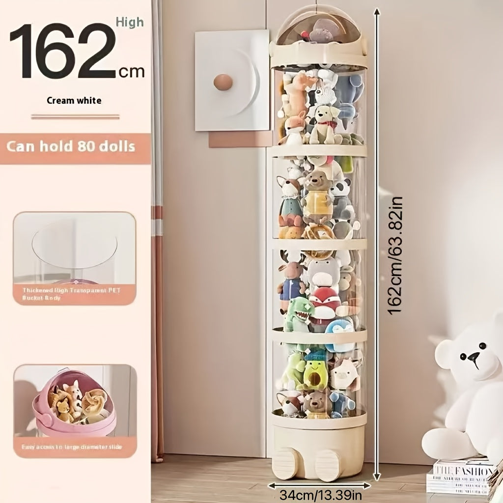 4-layer Transparent Large-capacity Plastic Storage Bucket, A Lovely Home for Plush Zoo.Stylish And Clear Design Keeps All Animal Tidy.Perfect for Decorating Dollhouses, Bedrooms And Living Rooms.An Ideal Gift for Mother's Day.