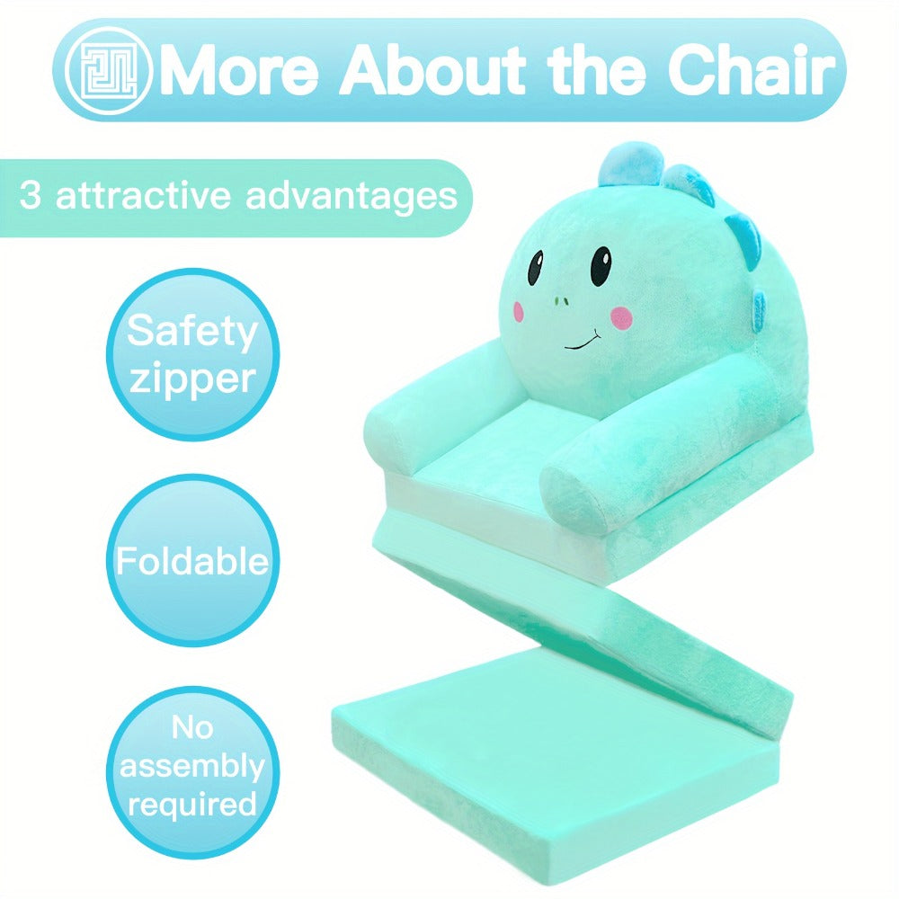 Foldable Couch, a Velvet 2-In-1 Convertible Sofa for Toddlers, Cozy Chair for Reading And Napping, Suitable for Both Boys And Girls