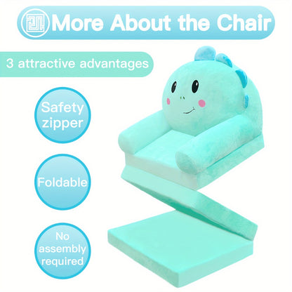 Foldable Couch, a Velvet 2-In-1 Convertible Sofa for Toddlers, Cozy Chair for Reading And Napping, Suitable for Both Boys And Girls