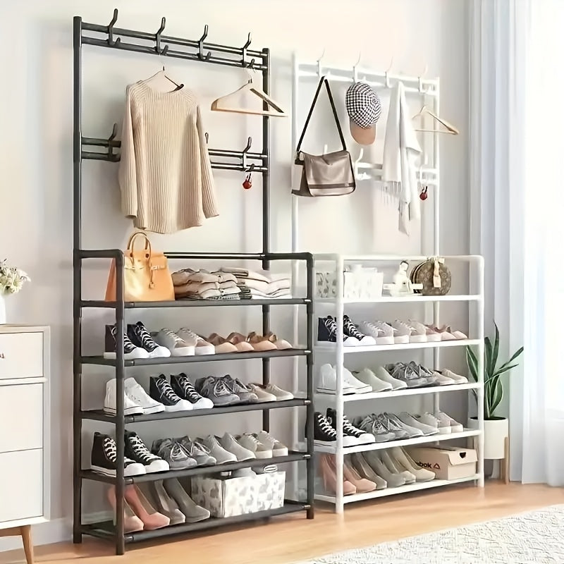 Entrance Hanger, Shoe Rack, Entryway Shoe Organizer, Bedroom Bench with Hooks, Hallway Rack for Storing Shoes, Clothes, Jackets, Hats, Bags, Umbrellas, And Home Additions