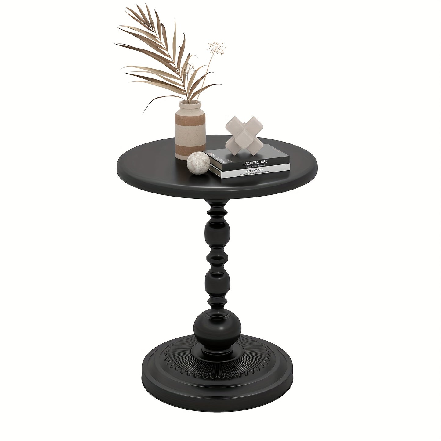 Round Side Table, Metal End Table, Anti-Rust And Waterproof Small Coffee Table For Living Room Bedroom Balcony, Black, White, Pink
