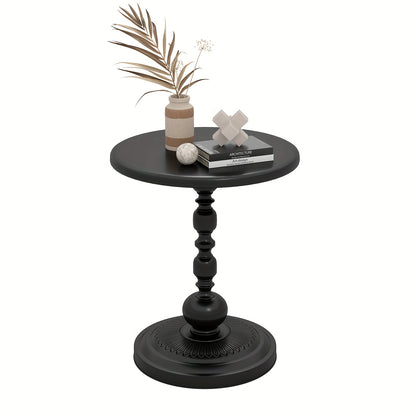 Round Side Table, Metal End Table, Anti-Rust And Waterproof Small Coffee Table For Living Room Bedroom Balcony, Black, White, Pink