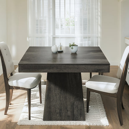 31.5-inch Square Dining Table for 4 with Pedestal Base - Farmhouse Style Table Suitable, Dining Room & Small Spaces, Compact Modern Table for Home, Easy Assembly, Sturdy Base for Narrow Apartments and Cozy Gatherings