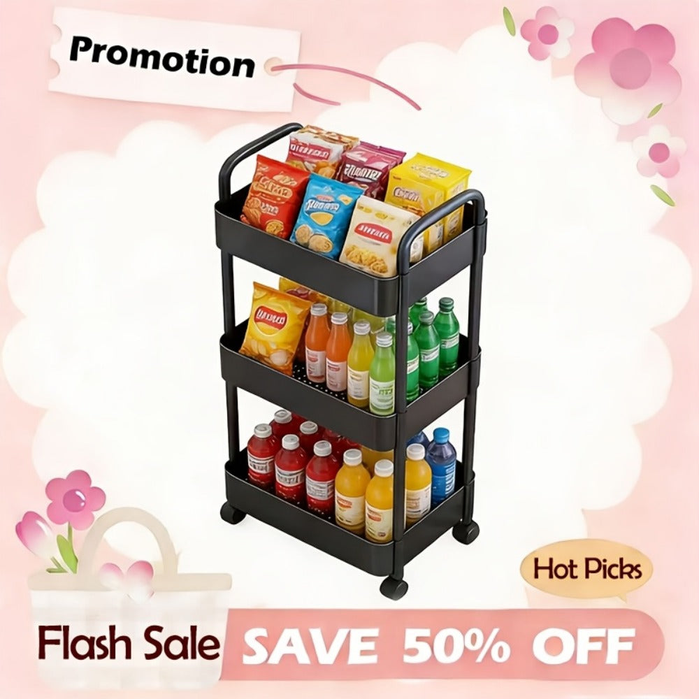Multipurpose Rolling Storage Cart, File Cart & Storage Rack for Office, Kitchen, Bathroom, Garage, Bedroom & Outdoor Use, Available in Multiple Styles & Colors